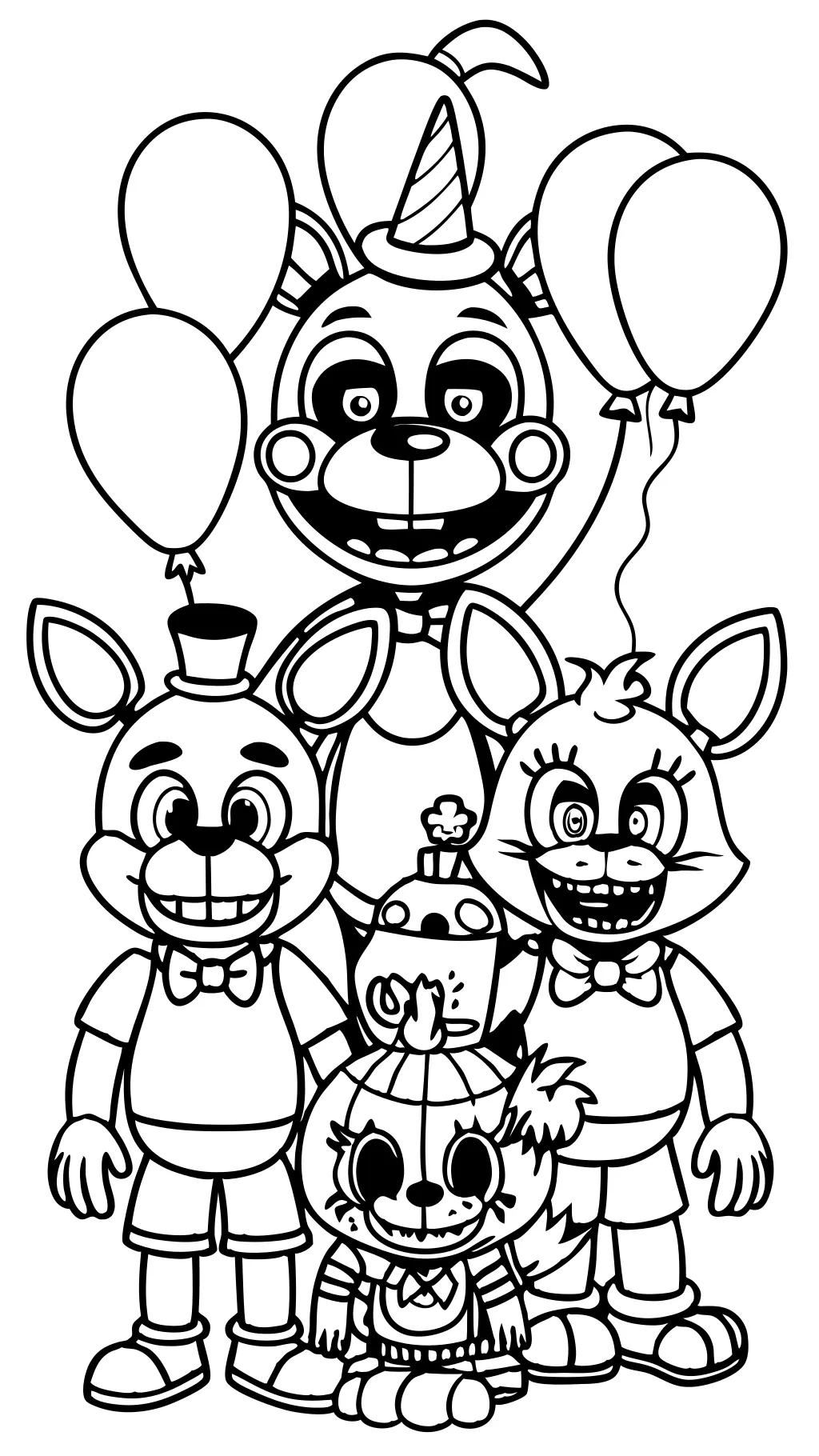 five nights at freddy’s coloring page